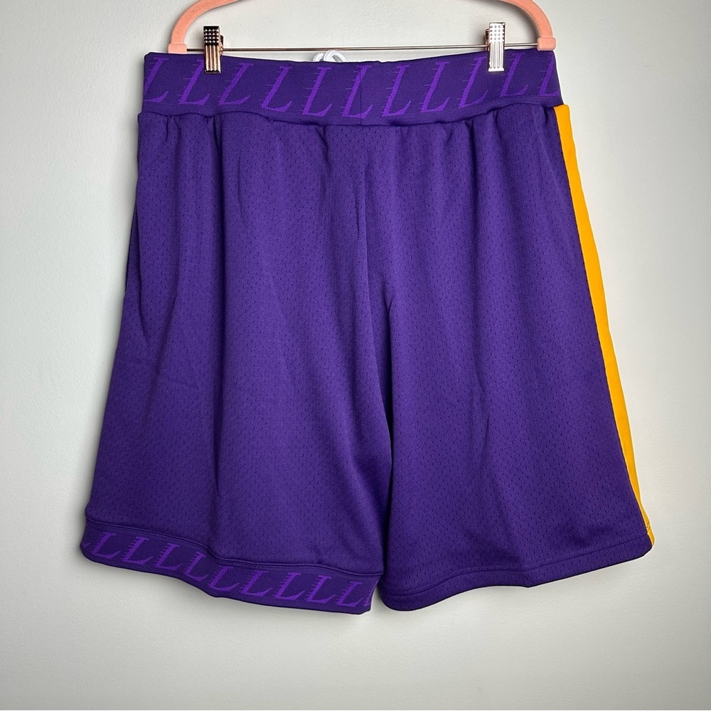 NBA X BODEGA WORLDWIDE RESPECT LAKERS SHORTS - Picture 5 of 12